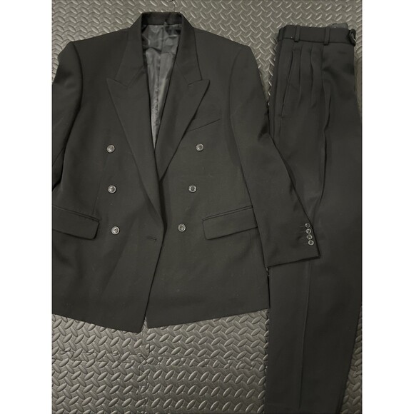 Giovanno Georgio Giovanno Mens Virgin Wool Suit Black Size 40S boss tuxedo - Picture 1 of 16